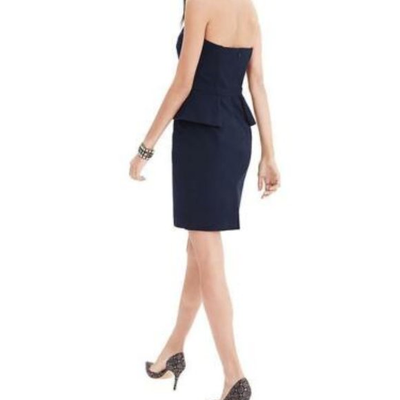 Banana Republic Seersucker Strapless Peplum Dress - Picture 3 of 4